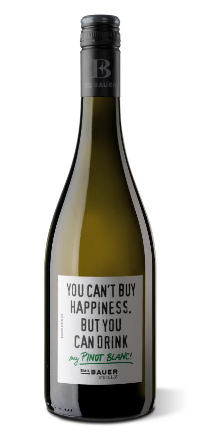 packshot Emil Bauer Pinot Blanc “Happy Trocken”