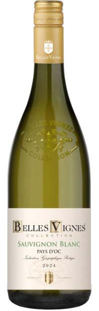 packshot Belles Vignes Sauvignon Blanc Vin de Pays D’OC IGP