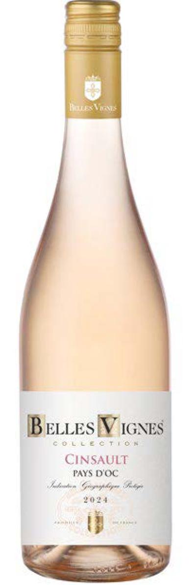 packshot Belles Vignes Cinsault Rosé Vin de Pays D’OC IGP