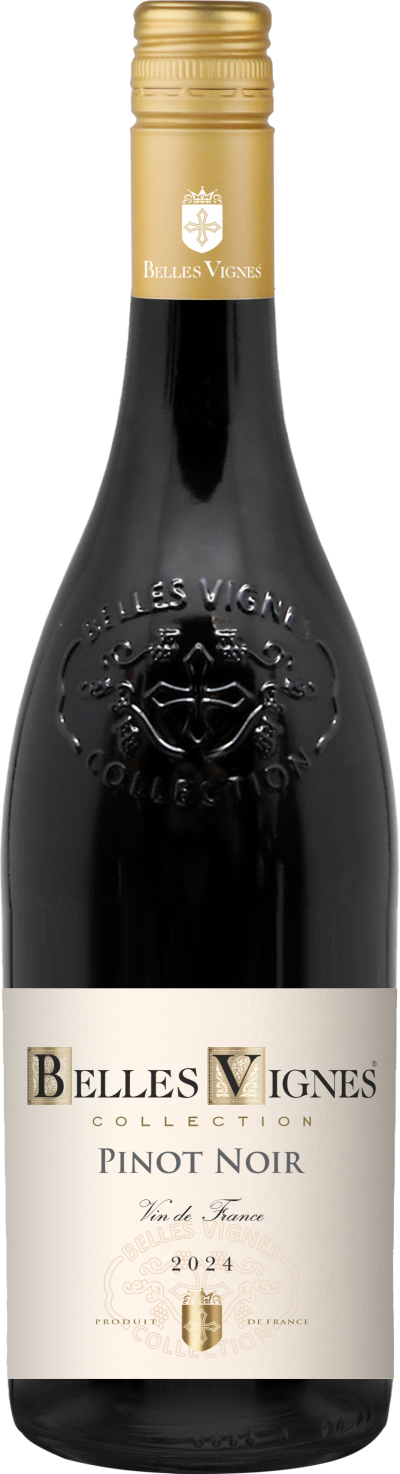 packshot Belles Vignes Pinot Noir Vin de Pays D’OC IGP